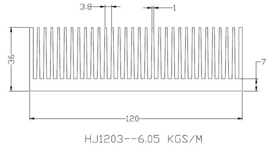 Radiateur frais de anodisation de l'eau avec le tube de cuivre 120x36x150MM